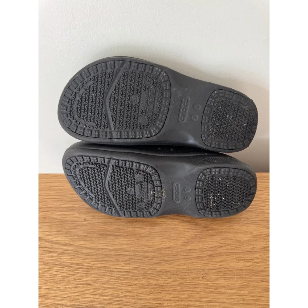Crocs On The Clock LiteRide‎ Work Slip-On Clogs Size Men's 7 Womens 9 Black